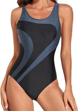 Athletic One Piece Swimsuit Racerback Competitive Training Bathing Suit M 900-12